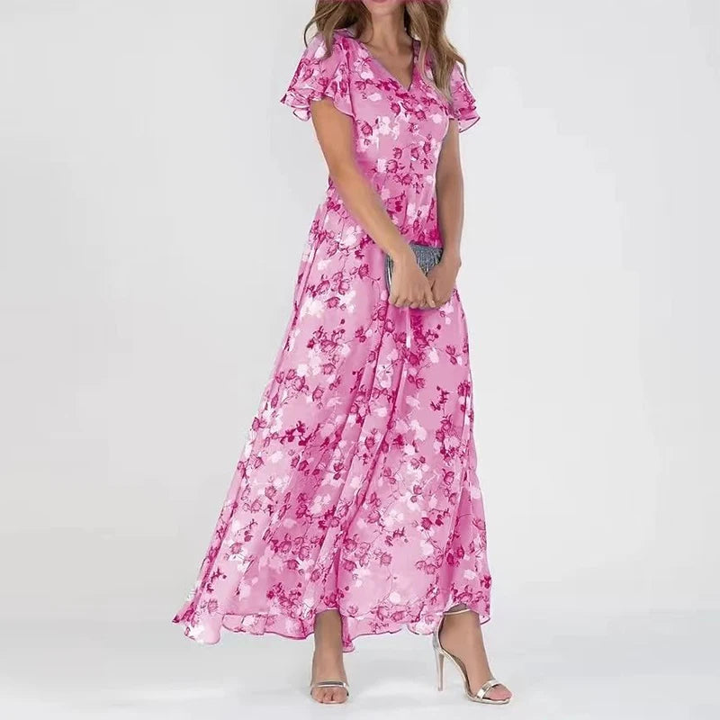 Christa | Elegant V-Neck Maxi Dress™